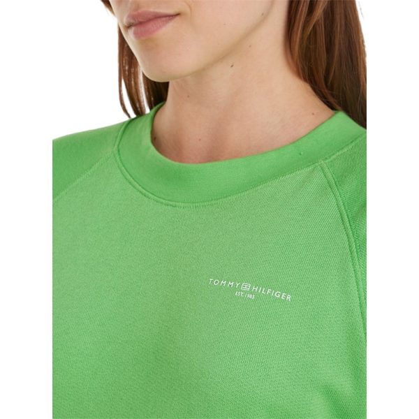 Puserot je Fleecet Tommy Hilfiger RELAXED MINI CORP LOGO Vihreät 173 - 177 cm/L