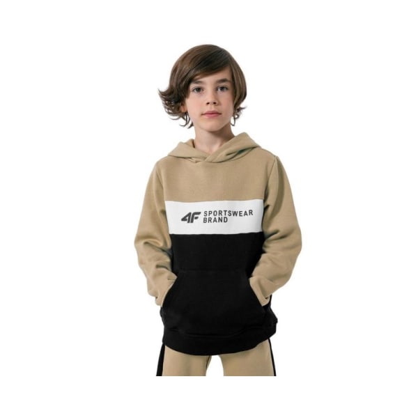 Sweatshirts 4F JBLM003 Bruna,Svarta 140 - 145 cm