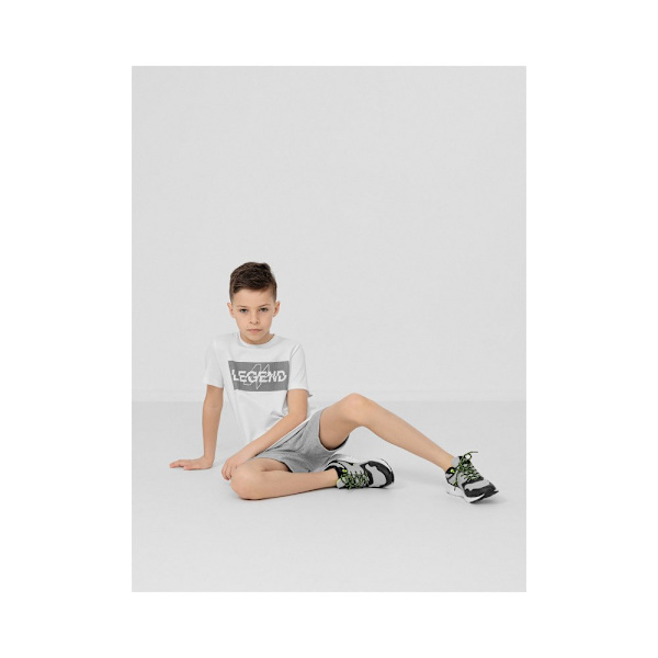 T-shirts 4F JTSM005 Hvid 128 - 133 cm