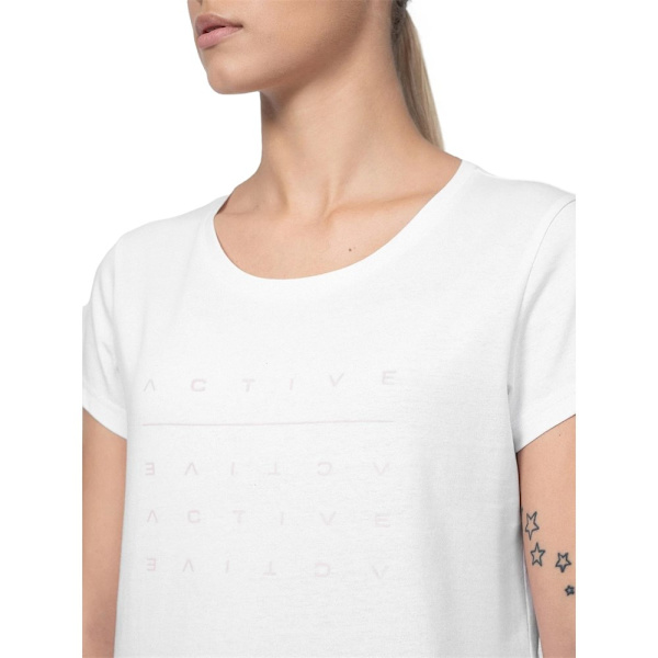 T-paidat 4F TSD013 Valkoiset 165 - 168 cm/S
