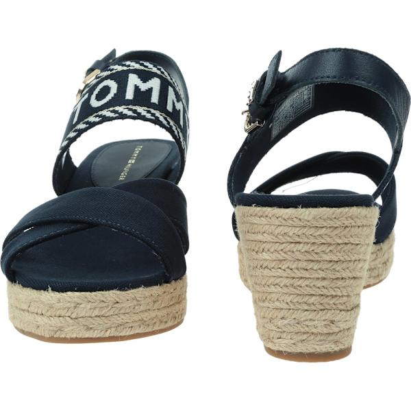 Sandaler Tommy Hilfiger Seasonal Webbing Mid Wedge Sort 39