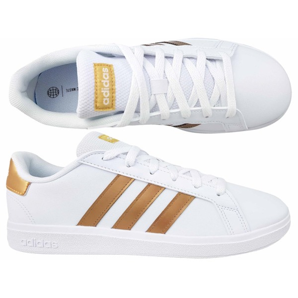 Puolikengät Adidas Grand Court 20 K Valkoiset 38