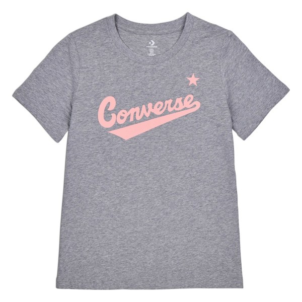Shirts Converse Scripted Wordmark Tee Gråa 173 - 177 cm/L