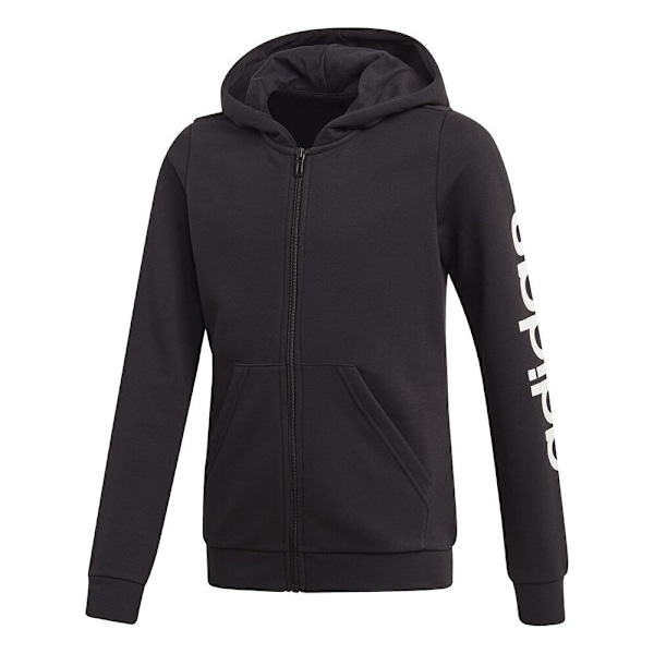 Puserot je Fleecet Adidas Linear Hoodie Mustat 159 - 164 cm/L