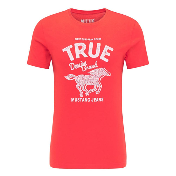 Shirts Mustang Aaron C Print Röda 170 - 175 cm/M