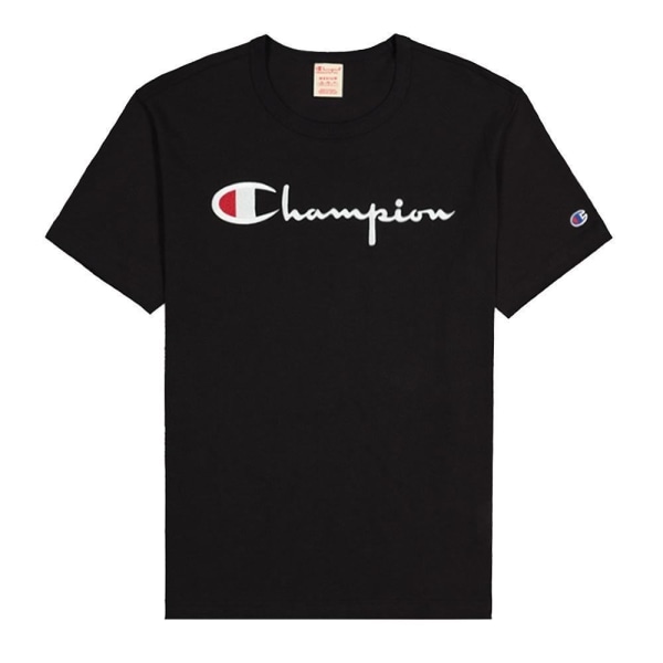 T-paidat Champion Reverse Weave Script Logo Crewneck Mustat 183 - 187 cm/L