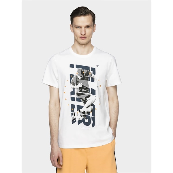T-paidat 4F TSM011 Valkoiset 182 - 185 cm/XL