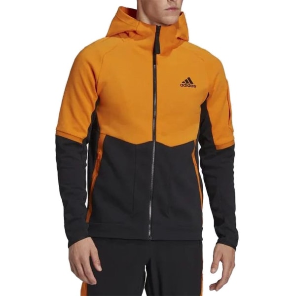 Puserot je Fleecet Adidas D4GMDY Fzhd Mustat,Oranssin väriset 188 - 193 cm/XXL