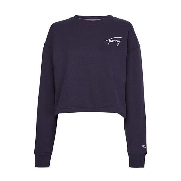 Puserot je Fleecet Tommy Hilfiger Tjw Crop Tommy Signature Tummansininen 163 - 167 cm/S