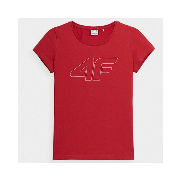 T-paidat 4F SS23TTSHF583 Punainen 162 - 165 cm/XS