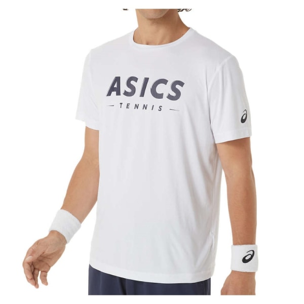 Shirts Asics Court Tennis Graphic Vit 174 - 178 cm/S