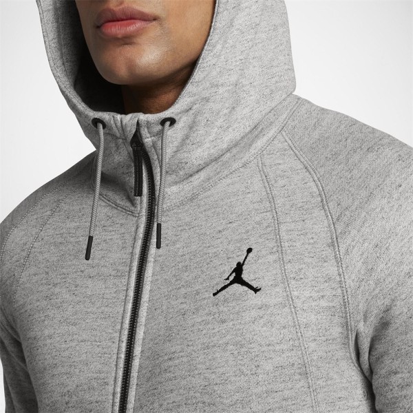 Nike Jordan Sportswear Wings Fleece Fullzip 860196 063 Gråa 178 - 182 cm/M