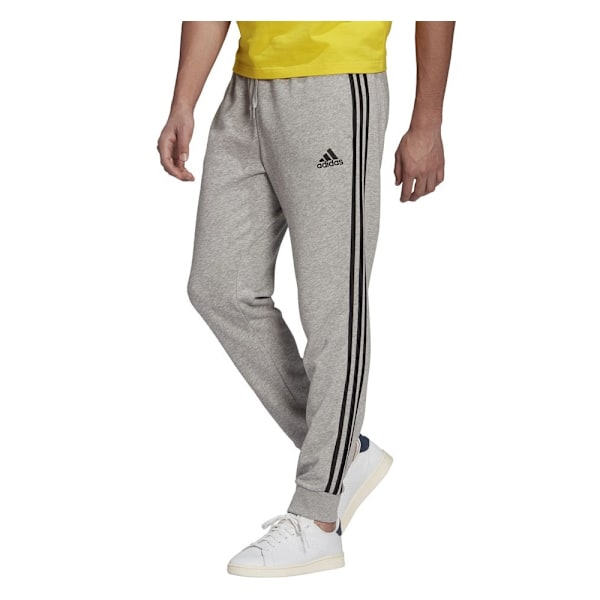Housut Adidas Essentials Tapered Cuff 3 Stripes Harmaat 164 - 169 cm/S