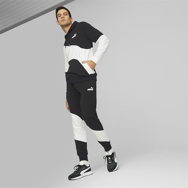 Puserot je Fleecet Puma Power Cat Hoodie Mustat 176 - 181 cm/M
