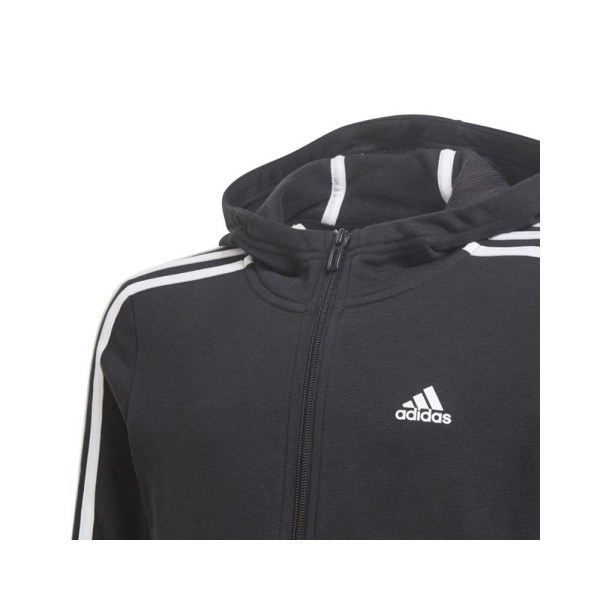 Sweatshirts Adidas Essentials 3S Fullzip Hoodie JR Svarta 135 - 140 cm/S