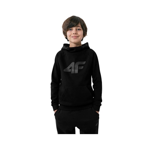 Puserot je Fleecet 4F JBLM002 Mustat 128 - 133 cm