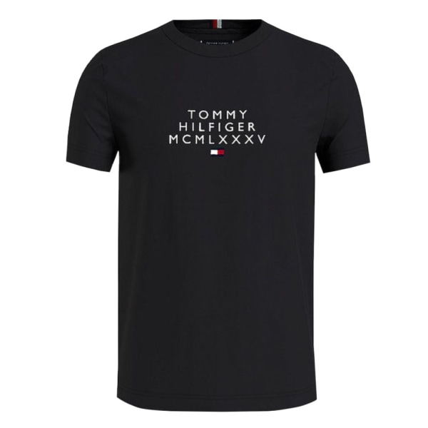 T-paidat Tommy Hilfiger T-shirt Męski Small Centre Mustat 169 - 173 cm/S