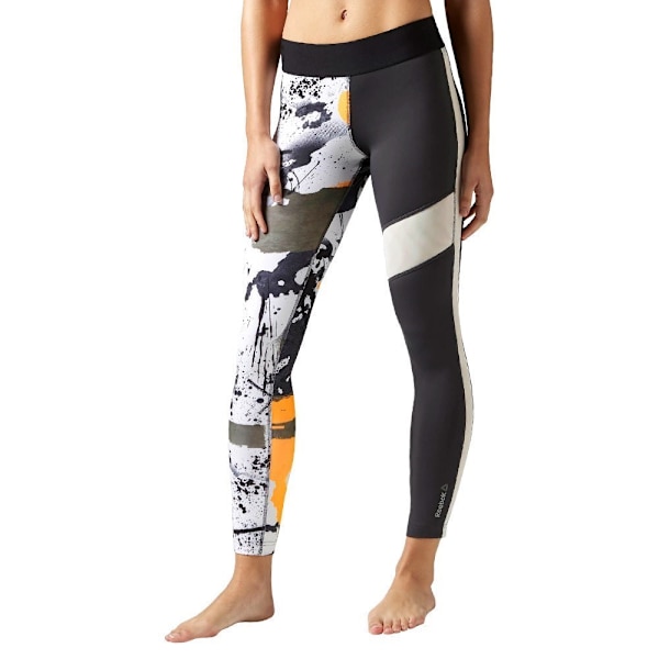 Bukser Reebok Elite Tight Grå,Hvid,Sort 153 - 157 cm/XXS
