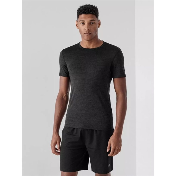 T-shirts 4F 4FSS23TFTSM260DEEPBLACKME Grafit 173 - 176 cm/S