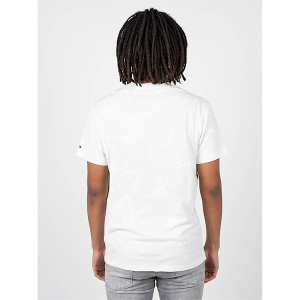 T-paidat Pepe Jeans Saschate Valkoiset 170 - 175 cm/M