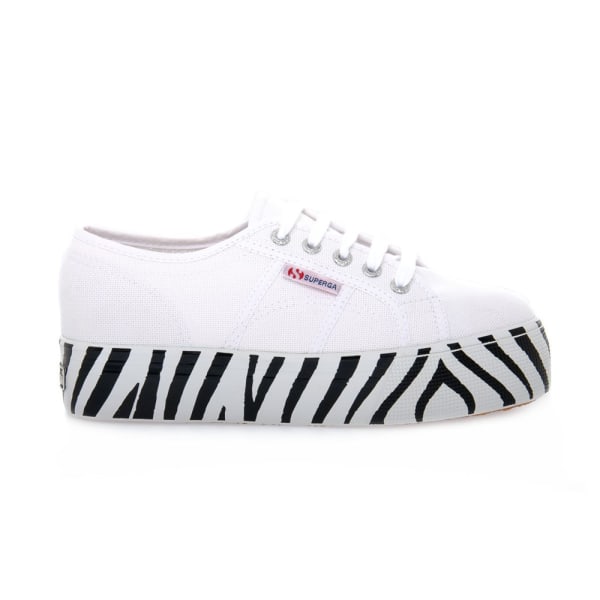 Sneakers low Superga Outsole Lettering Sort,Hvid 36