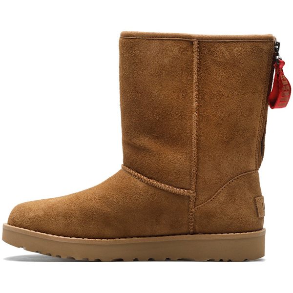 Stövlar UGG W Classic Short Logo Zip Bruna 36