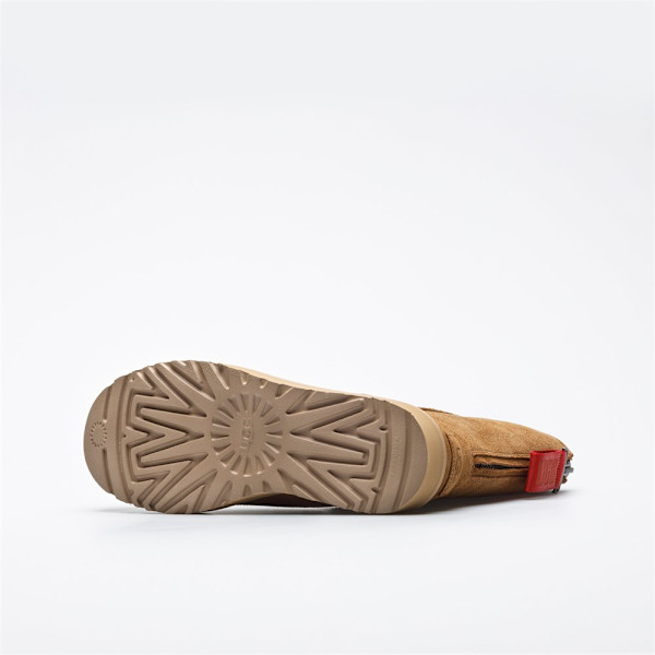Pitkävartiset naisten talvikengät UGG W Classic Short Logo Zip Ruskeat 37