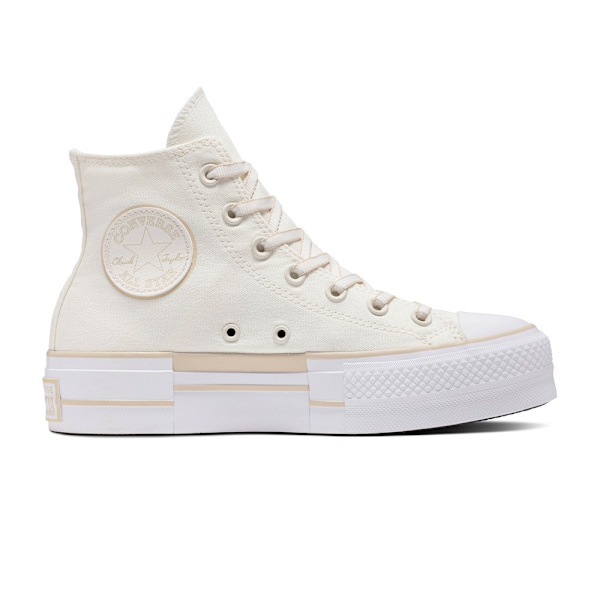Sko Converse Chuck Taylor All Star Lift Platform Outline Sketch Creme 41