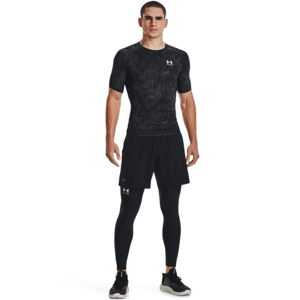 Shirts Under Armour HG Armour Comp Print SS Svarta 193 - 197 cm/XXL