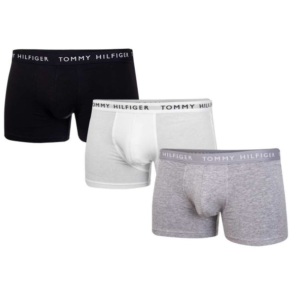 Majtki Tommy Hilfiger 3PACK Valkoiset,Mustat,Harmaat M