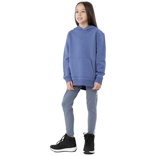 Puserot je Fleecet 4F JBLD003 Vaaleansiniset 128 - 133 cm