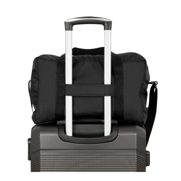 Tasker Solier Torba Podróżna Stb01 Czarna W Zielone Liście Sort