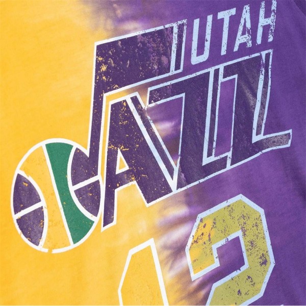 Shirts Mitchell & Ness Nba Utah Jazz John Stockton Lila,Gula 188 - 192 cm/XL