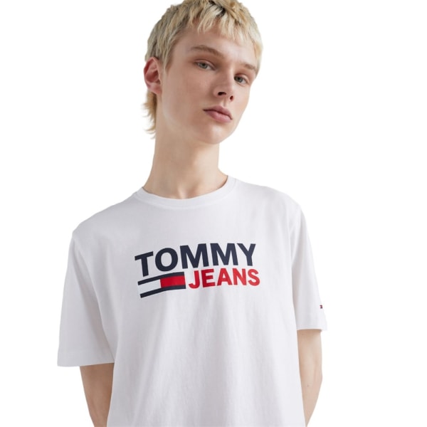 T-paidat Tommy Hilfiger DM0DM15379YBR Valkoiset 179 - 183 cm/L