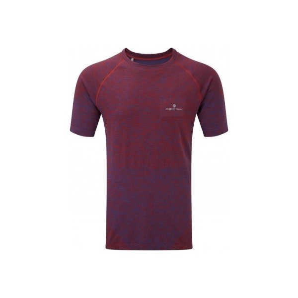 Shirts Ronhill Infinity Spacedye SS Tee Rödbrunt 188 - 192 cm/XL