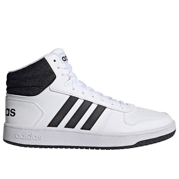 Sko Adidas Hoops 20 Mid Hvid,Sort 44 2/3