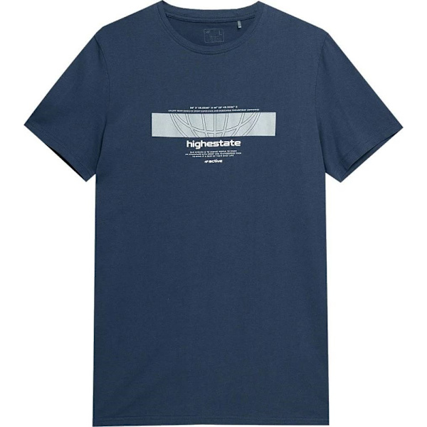 T-shirts 4F 4FSS23TTSHM30431S Flåde 176 - 179 cm/M