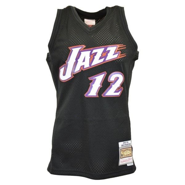 Shirts Mitchell & Ness Nba Utah Jazz John Stockton Swingman Svarta 193 - 197 cm/XXL