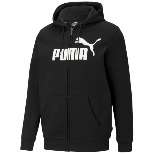 Sweatshirts Puma Essentials Big Logo Fullzip Hoodie Svarta 176 - 181 cm/M