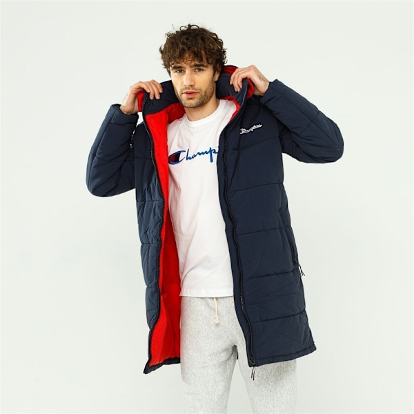 Jakker Champion Script Logo Back Padded Hooded Flåde 173 - 177 cm/S