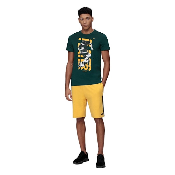 T-shirts 4F TSM011 Grøn,Gul 179 - 182 cm/L