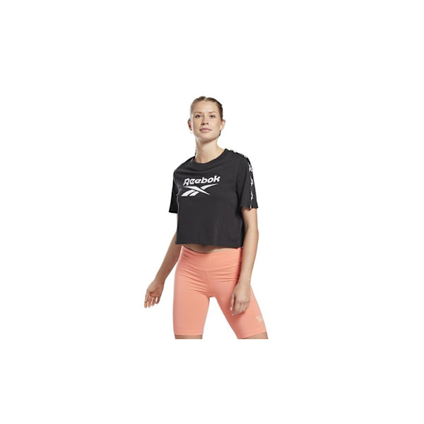 T-paidat Reebok TE Tape Pack Tee Mustat 158 - 163 cm/XS