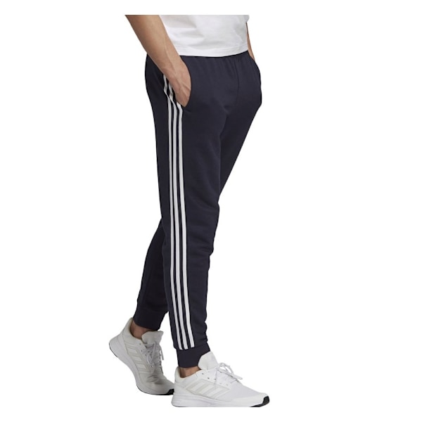 Housut Adidas Essentials Tapered Cuff 3 Stripes Tummansininen 164 - 169 cm/S