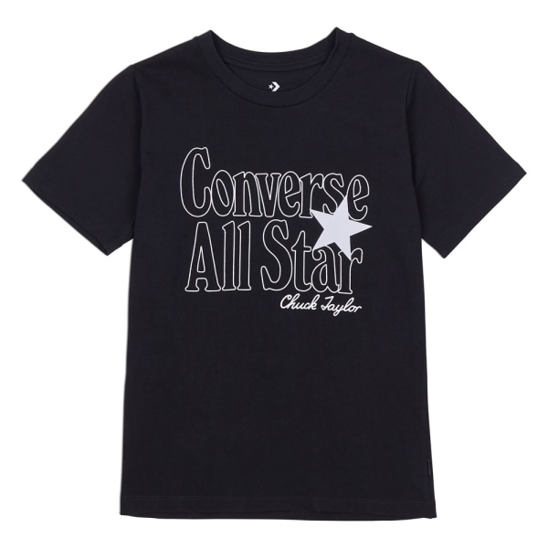 T-paidat Converse A Star Graphic Tee Mustat 163 - 167 cm/S