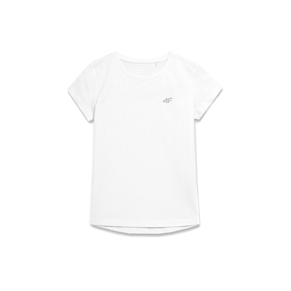 T-shirts 4F JTSD001 Hvid 122 - 127 cm