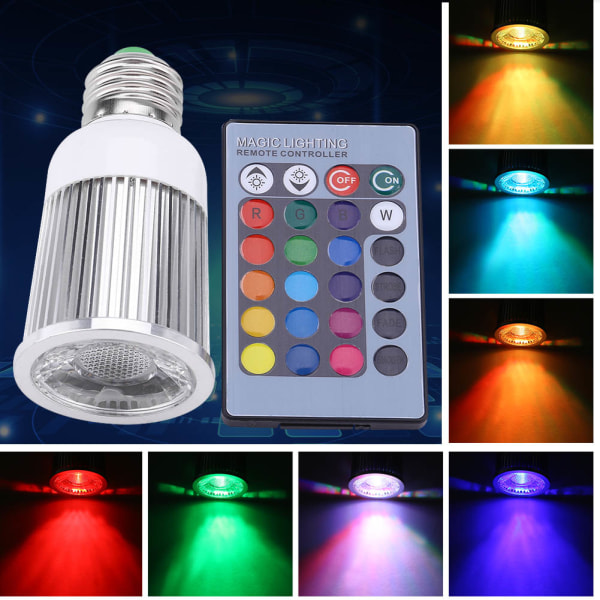 Lampe E27 5W LED RGB