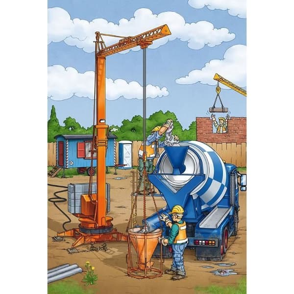 SCHMIDT JA SPIELE Puzzle lapsille - Rakennustyömaalla - 3x24 kpl