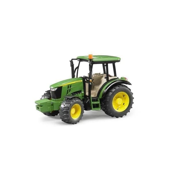 Miniatyrtraktor John Deere för barn - BRUDER - John Deere 5115M - med vikt fram - extra ratt Grön