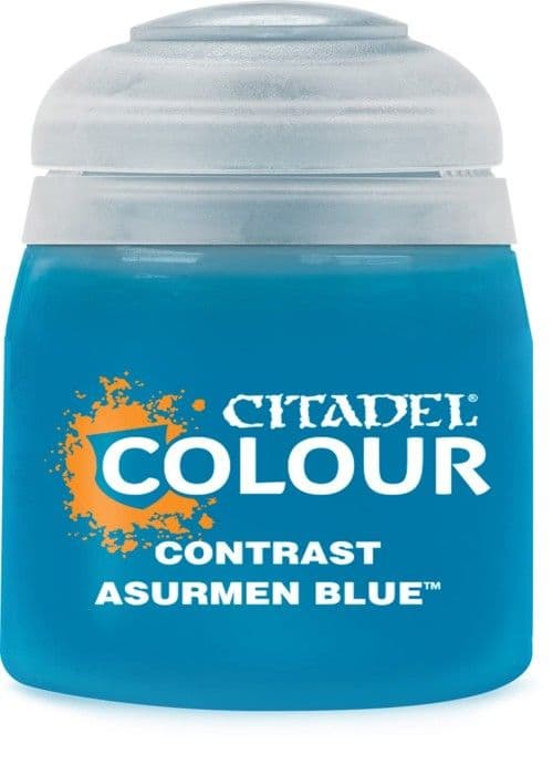 Maling - GAMES WORKSHOP - Citadel-Contrast Asurmen - Blå farve - 18 ml - Mat blå