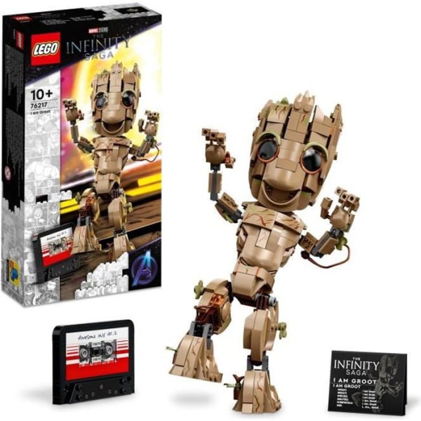 LEGO 76217 Marvel My Name is Groot, Marvel Toy och Baby Groot Minifigure, Guardians of the Galaxy 2 Movie, Kids Ages 10+